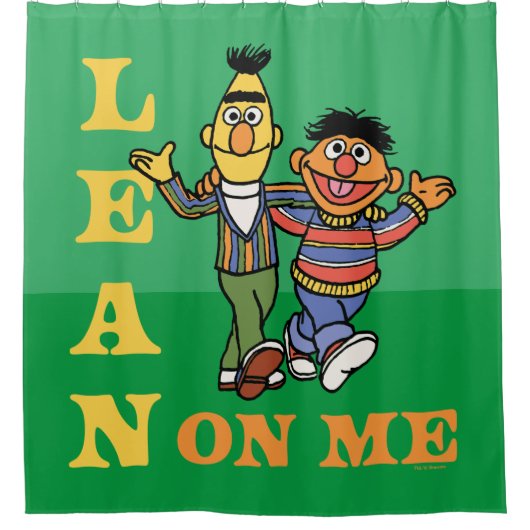 Sesamstraat | Bert & Ernie Lean op Mij Douchegordijn (Voorkant)