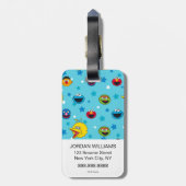 Sesamstraat | Best Friends Star Pattern Bagagelabel (Achterkant verticaal)