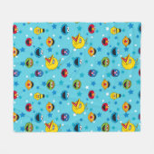 Sesamstraat | Best Friends Star Pattern Fleece Deken (Voorkant (Horizontaal))