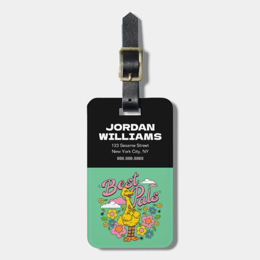 Sesamstraat | Beste gele vogelpels Bagagelabel (Voorkant verticaal)