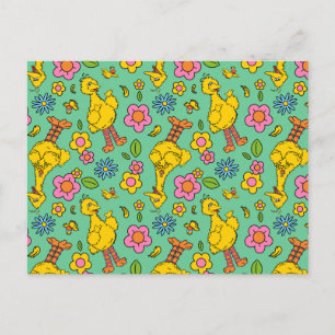 Sesamstraat Big Bird & Little Bird Pattern Briefkaart