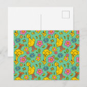Sesamstraat | Big Bird & Little Bird Pattern Briefkaart (Voorkant / Achterkant)