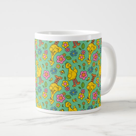 Sesamstraat | Big Bird & Little Bird Pattern Extra Grote Beker (Voorkant rechts)