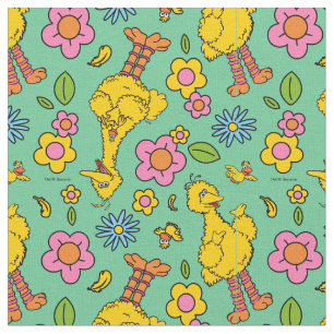Sesamstraat Big Bird & Little Bird Pattern Stof