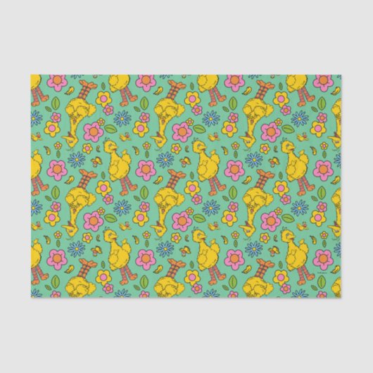 Sesamstraat | Big Bird & Little Bird Pattern Tissuepapier (Voorkant)