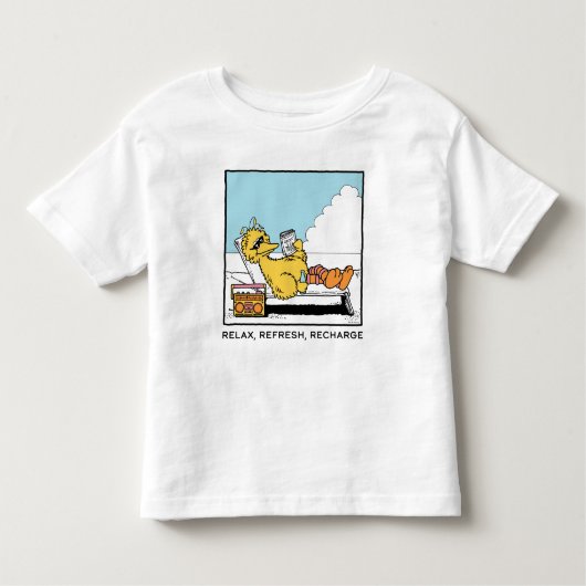 Sesamstraat | Big Bird Relax Refresh Recharge Kinder Shirts (Voorkant)