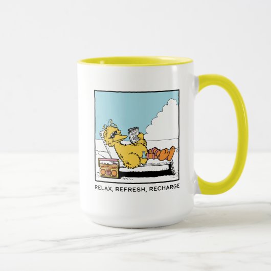 Sesamstraat | Big Bird Relax Refresh Recharge Mok (Rechts)