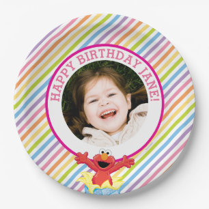 Sesamstraat   Birthday Elmo Girl Papieren Bordje