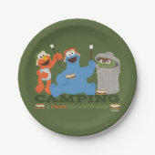 Sesamstraat | Camping is meer leuk met vrienden Papieren Bordje (Voorkant)