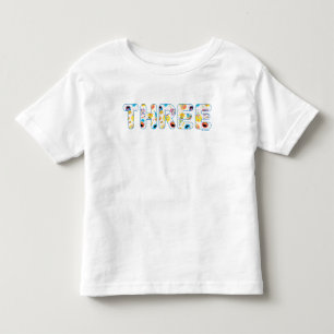 Sesamstraat Confetti Patroon Derde Verjaardag Kinder Shirts