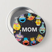 Sesamstraat Confetti Verjaardagskind Moeder Ronde Button 7,6 Cm (Voorkant /achterkant)