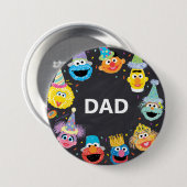 Sesamstraat Confetti Verjaardagskind's vader Ronde Button 7,6 Cm (Voorkant /achterkant)