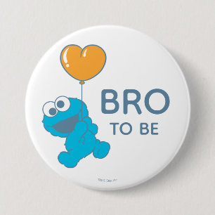 Sesamstraat   Cookie Monster Baby shower Brother Ronde Button 7,6 Cm
