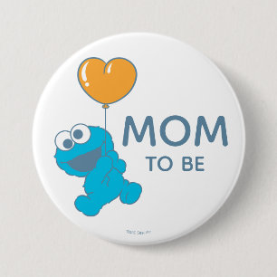 Sesamstraat   Cookie Monster Baby shower Moeder Ronde Button 7,6 Cm