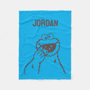 Sesamstraat   Cookie Monster Bright   Naam toevoeg Fleece Deken