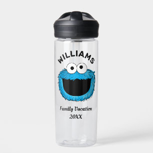 Sesamstraat Cookie Monster Familie Vakantie Waterfles