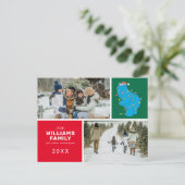 Sesamstraat | Cookie Monster Family Foto Feestdagenkaart (Staand voorkant)