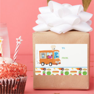 Sesamstraat Cookie Monster Foodie Truck Rechthoekige Sticker