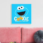 Sesamstraat | Cookie Monster Loving Cookies Canvas Afdruk (Insitu (Woonkamer))