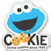 Sesamstraat | Cookie Monster Loving Cookies Sticker (Voorkant)