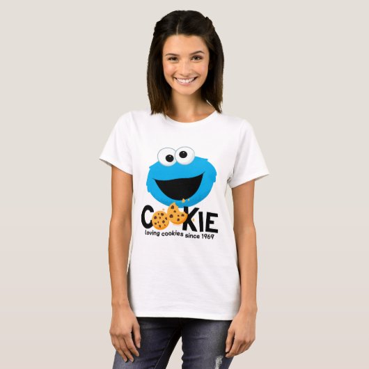 Sesamstraat | Cookie Monster Loving Cookies T-shirt (Voorkant volledig)