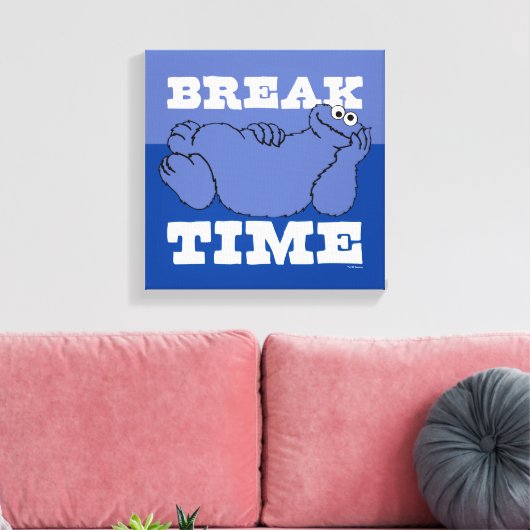 Sesamstraat | Cookie Monster Pauze tijd Canvas Afdruk (Insitu (Woonkamer))