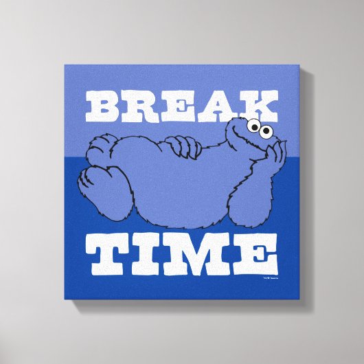 Sesamstraat | Cookie Monster Pauze tijd Canvas Afdruk (Voorkant)