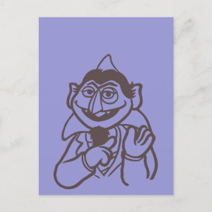 Sesamstraat   Count von Count Bright Briefkaart