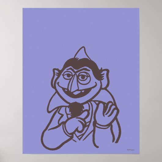 Sesamstraat | Count von Count Bright Poster (Voorkant)