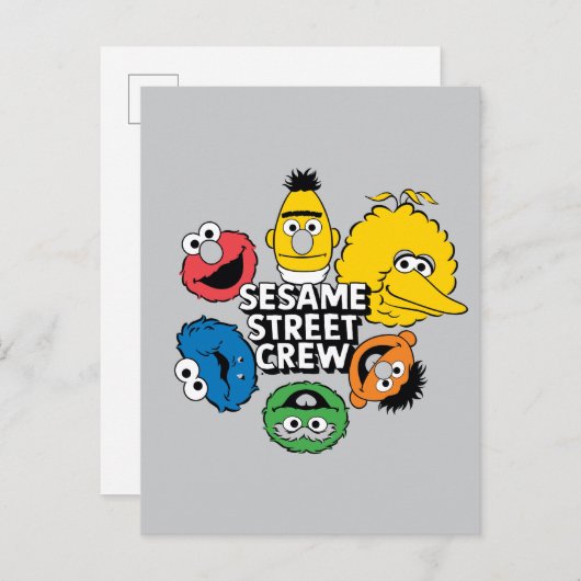 Sesamstraat Crew Briefkaart (Voorkant / Achterkant)