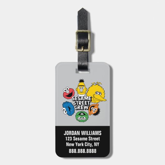 Sesamstraat Crew | Jouw namen toevoegen Bagagelabel (Voorkant verticaal)