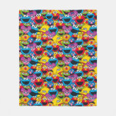 Sesamstraat Crew Pattern Fleece Deken (Voorkant)