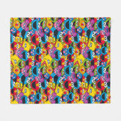 Sesamstraat Crew Pattern Fleece Deken (Voorkant (Horizontaal))