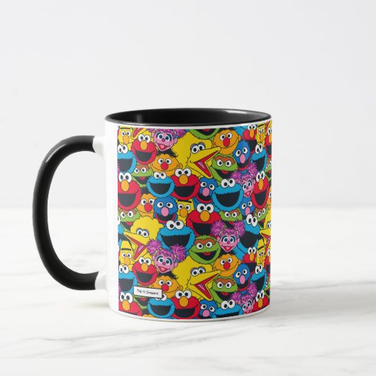 Sesamstraat Crew Pattern Mok (Links)