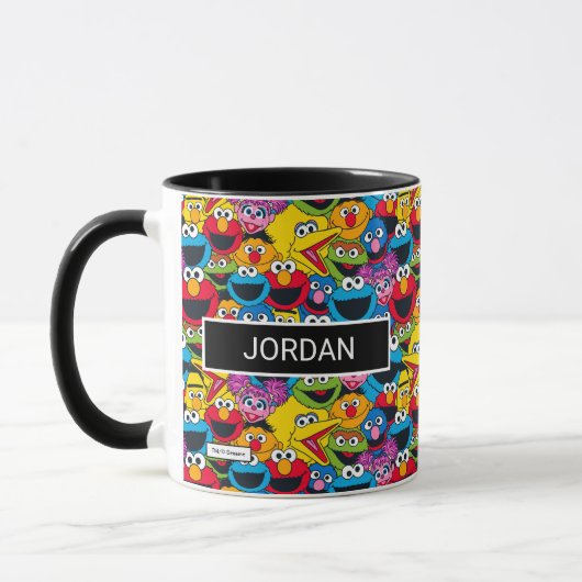 Sesamstraat Crew Pattern Mok (Links)