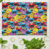 Sesamstraat Crew Pattern Theedoek (Gevouwen)