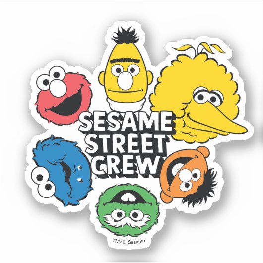 Sesamstraat Crew Sticker (Voorkant)