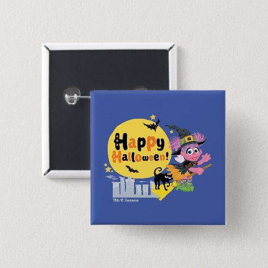 Sesamstraat | Cute Halloween Pattern Vierkante Button 5,1 Cm (Voorkant /achterkant)