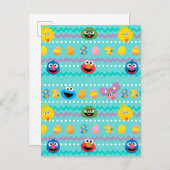 Sesamstraat Easter Egg Pattern Briefkaart (Voorkant / Achterkant)
