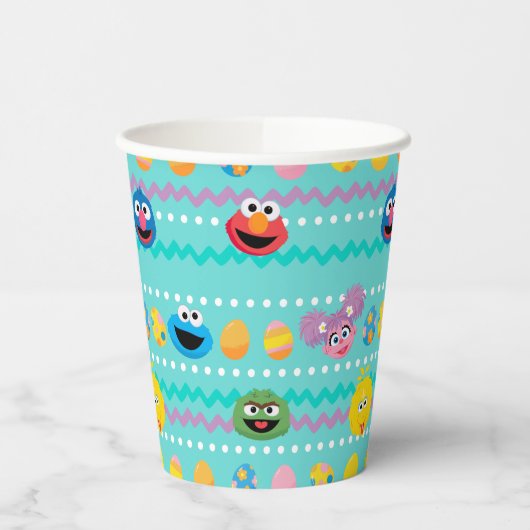 Sesamstraat Easter Egg Pattern Papieren Bekers (Links)