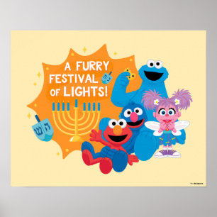 Sesamstraat Een harig lichtfestival! Poster