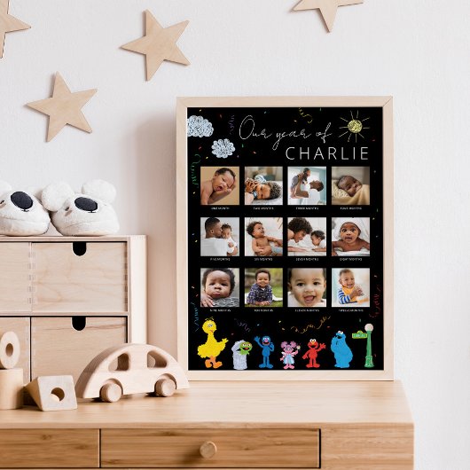 Sesamstraat | Eerste jaar baby - Fotocollage Poster