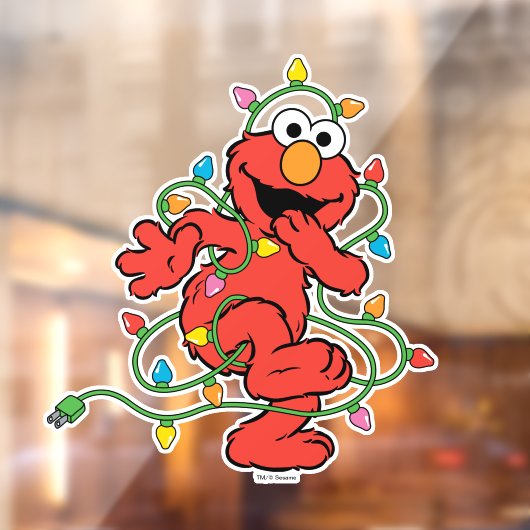 Sesamstraat | Eerste kerstlampje Elmo Raamsticker (Vel 2)
