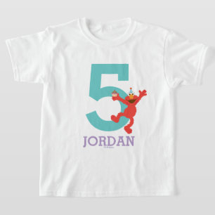 Sesamstraat Elmo - 5 jaar Confetti T-shirt