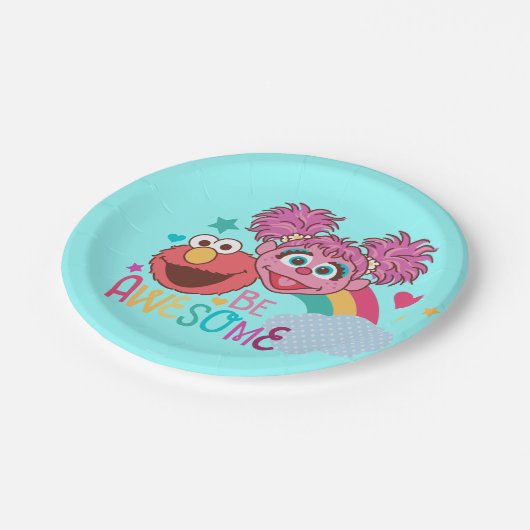 Sesamstraat | Elmo & Abby - Wees Geweldige Papieren Bordje (Gekanteld)