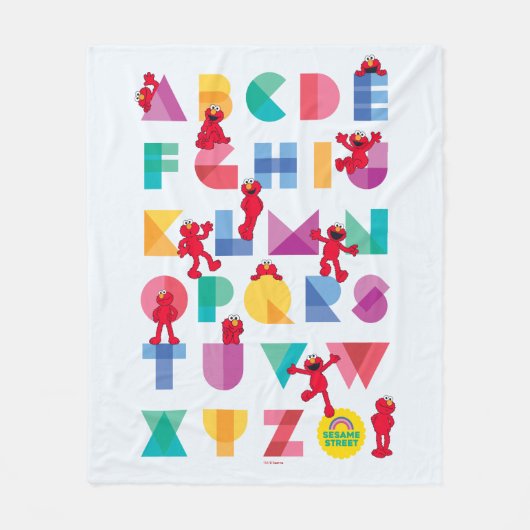 Sesamstraat | Elmo Alphabet Fleece Deken (Voorkant)