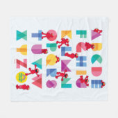 Sesamstraat | Elmo Alphabet Fleece Deken (Voorkant (Horizontaal))
