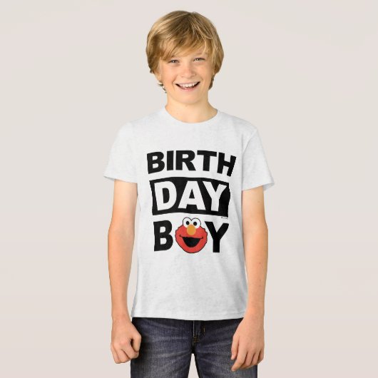 Sesamstraat | Elmo - Birthday Boy Tri-Blend Shirt (Voorkant volledig)