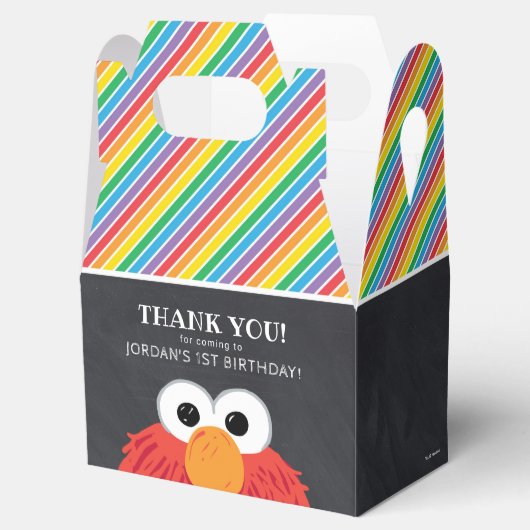 Sesamstraat | Elmo Birthday Chalkboard Bedankdoosjes (Geopend)