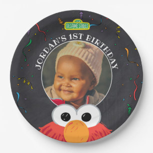 Sesamstraat   Elmo Birthday Chalkboard Papieren Bordje